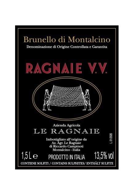 Rượu vang đỏ Le Ragnaie Ragnaie Vigna Vecchia Brunello di Montalcino (chai Magnum 1,5 lít) 2017