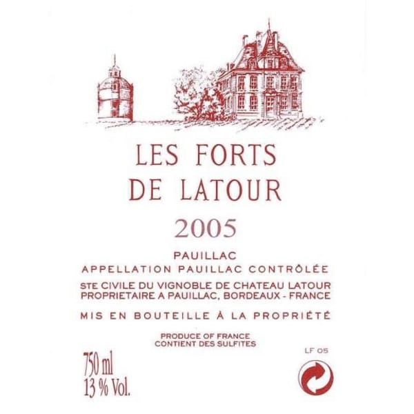 Rượu vang đỏ Les Forts de Latour 2005