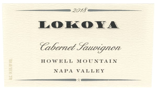 Rượu vang đỏ Lokoya Howell Mountain Cabernet Sauvignon 2018