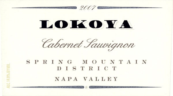 Rượu vang đỏ Lokoya Spring Mountain Cabernet Sauvignon 2007