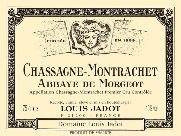 Rượu vang trằng Louis Jadot Chassagne-Montrachet Abbaye de Morgeot Premier Cru 2019