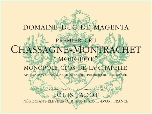 Rượu vang trằng Louis Jadot Chassagne-Montrachet Morgeot Clos de la Chapelle Premier Cru 2020