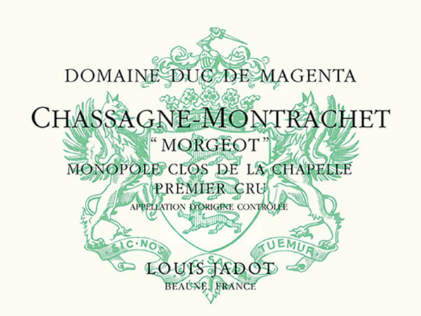 Rượu vang trằng Louis Jadot Chassagne-Montrachet Morgeot Premier Cru Domaine du Duc de Magenta 2019