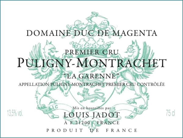 Rượu vang trằng Louis Jadot Puligny-Montrachet La Garenne Premier Cru 2017