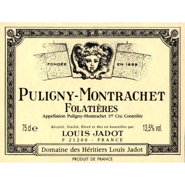 Rượu vang trằng Louis Jadot Puligny-Montrachet Les Folatieres 2013