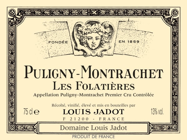 Rượu vang trằng Louis Jadot Puligny-Montrachet Les Folatieres 2016
