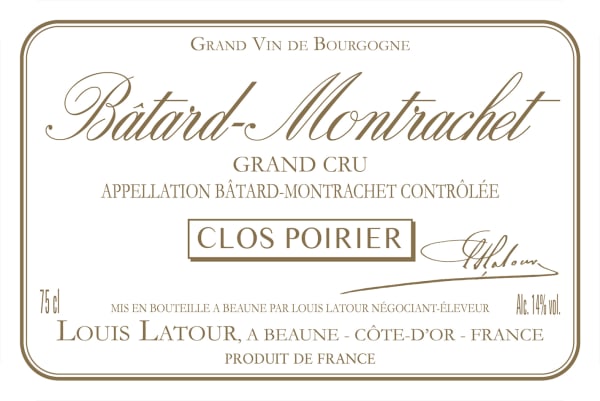 Rượu vang trằng Louis Latour Batard-Montrachet Clos Poirier Grand Cru 2020
