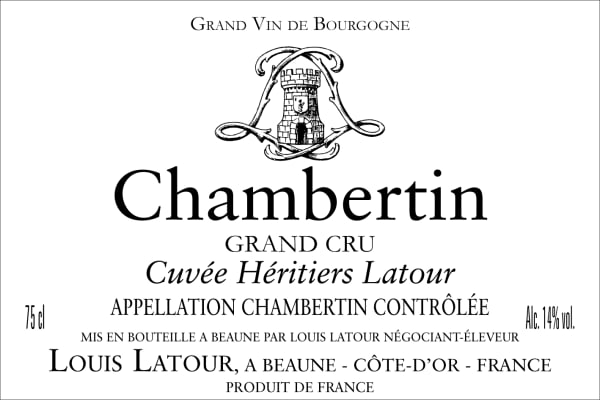 Rượu vang đỏ Louis Latour Chambertin Cuvee Heritiers Grand Cru 2018