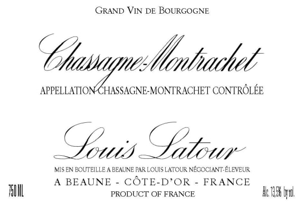 Rượu vang trằng Louis Latour Chassagne-Montrachet Blanc 2018