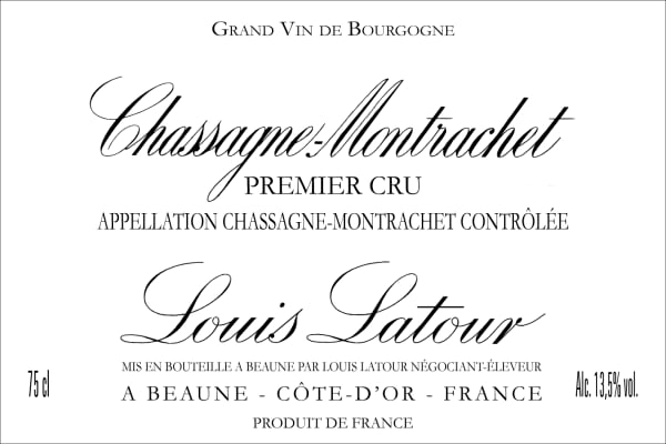 Rượu vang trằng Louis Latour Chassagne-Montrachet Blanc 2019
