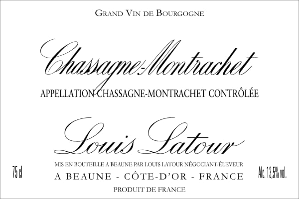 Rượu vang trằng Louis Latour Chassagne-Montrachet Blanc 2020