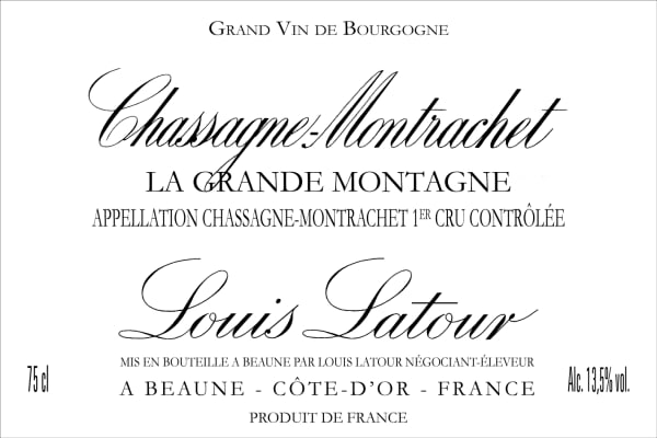 Rượu vang trằng Louis Latour Chassagne-Montrachet La Grande Montagne Premier Cru 2020
