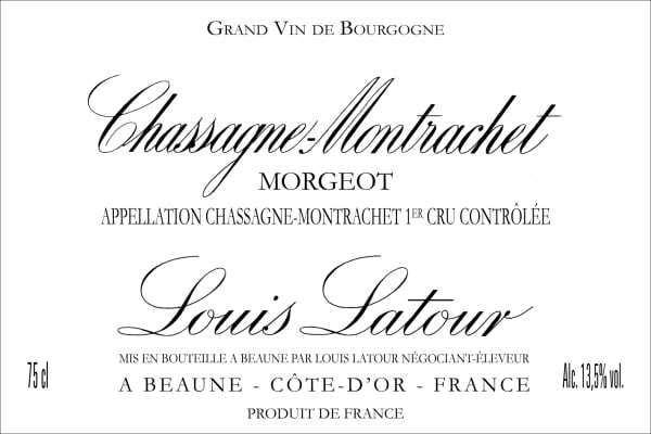 Rượu vang trằng Louis Latour Chassagne-Montrachet Morgeot Premier Cru 2018