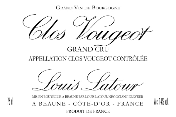 Rượu vang đỏ Louis Latour Clos Vougeot Grand Cru 2015
