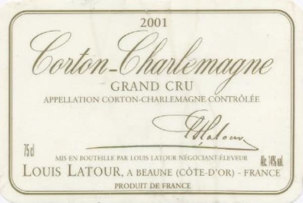Rượu vang trằng Louis Latour Corton-Charlemagne Grand Cru 2001