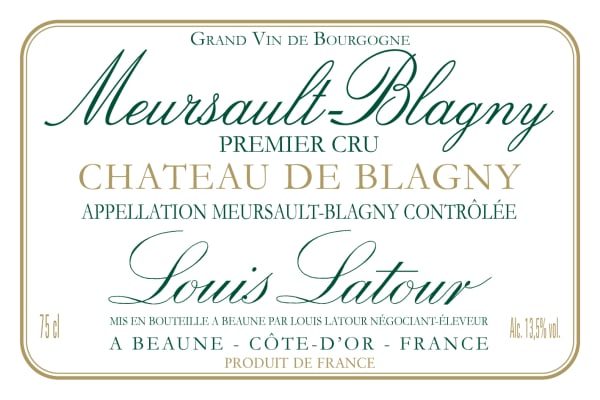 Rượu vang trằng Louis Latour Meursault-Blagny Chateau de Blagny Premier Cru 2018