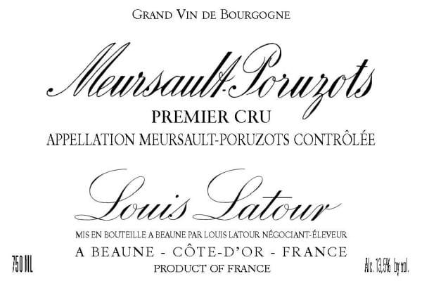 Rượu vang trằng Louis Latour Meursault-Poruzots Premier Cru 2018