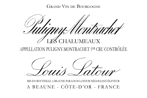 Rượu vang trằng Louis Latour Puligny-Montrachet Les Chalumeaux Premier Cru 2018