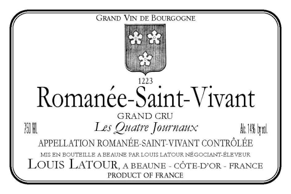 Rượu vang đỏ Louis Latour Romanee-St-Vivant Les Quatre Journaux Grand Cru 2016