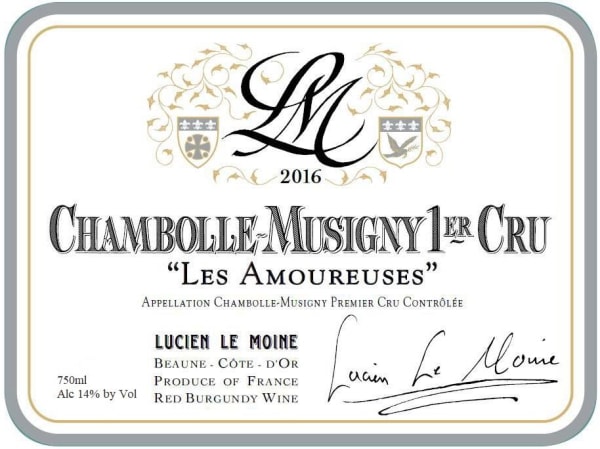Rượu vang đỏ Lucien Le Moine Chambolle-Musigny Les Amoureuses Premier Cru 2016