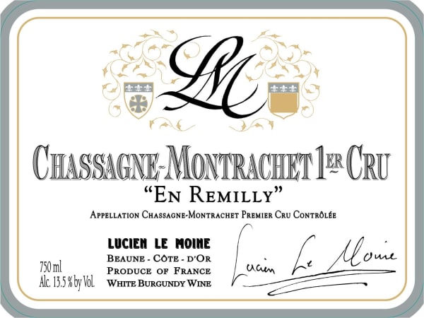 Rượu vang trằng Lucien Le Moine Chassagne-Montrachet En Remilly Premier Cru 2017