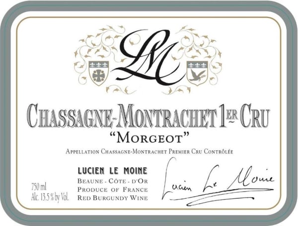 Rượu vang trằng Lucien Le Moine Chassagne-Montrachet Morgeot Premier Cru 2015
