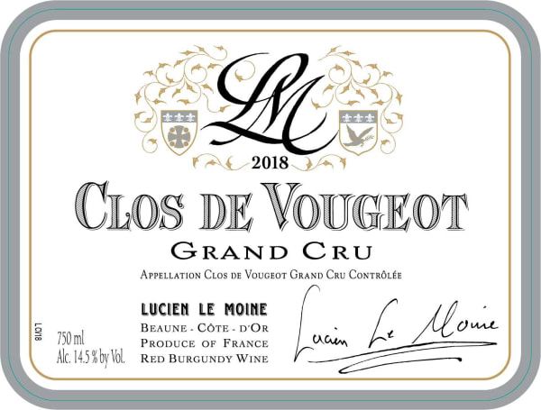 Rượu vang đỏ Lucien Le Moine Clos de Vougeot Grand Cru 2018