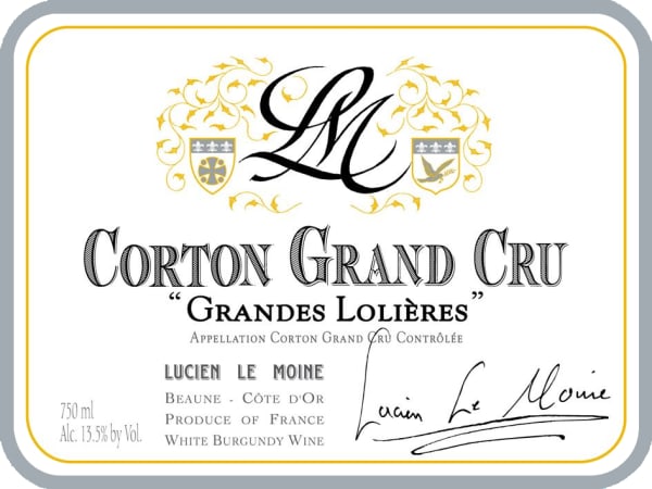 Rượu vang trằng Lucien Le Moine Corton Grands Loliers Grand Cru Blanc 2020