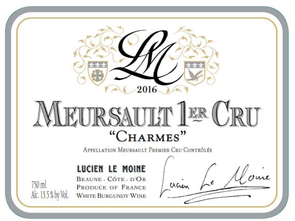 Rượu vang trằng Lucien Le Moine Meursault Charmes Premier Cru 2016