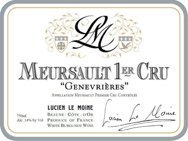 Rượu vang trằng Lucien Le Moine Meursault Genevrieres Premier Cru 2019
