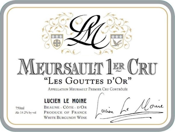 Rượu vang trằng Lucien Le Moine Meursault Gouttes d'Or Premier Cru 2017