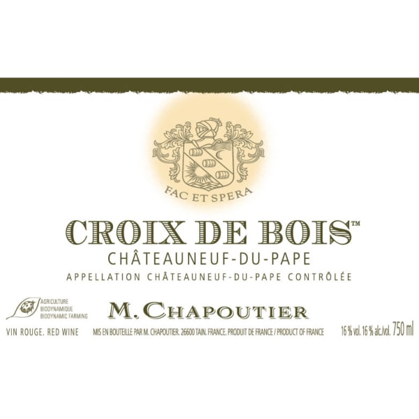Rượu vang đỏ M. Chapoutier Chateauneuf-du-Pape Croix de Bois (chai Magnum 1,5 lít) 2012
