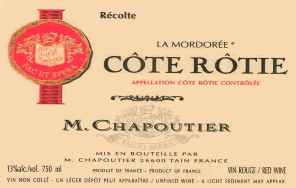 Rượu vang đỏ M. Chapoutier Cote-Rotie La Mordoree 1993