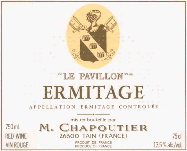 Rượu vang đỏ M. Chapoutier Ermitage Le Pavillon (torn label) 1995