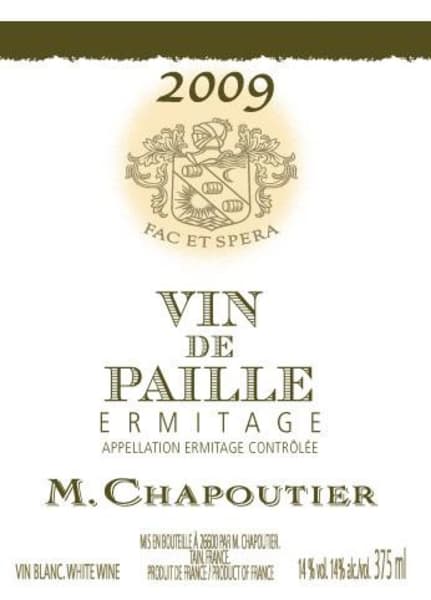 Rượu vang trằng M. Chapoutier Ermitage Vin de Paille Blanc 2009