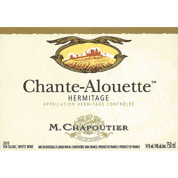 Rượu vang trằng M. Chapoutier Hermitage Chante Alouette Blanc 2010