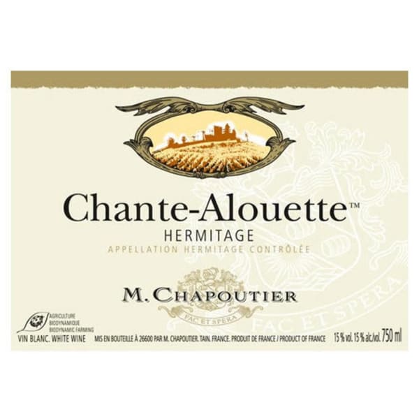 Rượu vang trằng M. Chapoutier Hermitage Chante-Alouette Blanc 2016