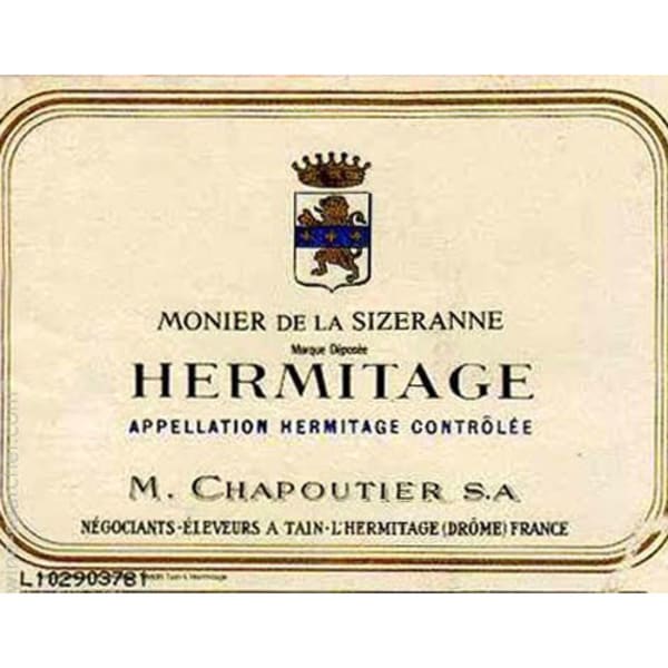 Rượu vang đỏ M. Chapoutier Hermitage Monier de la Sizeranne(chai Magnum 1,5 lít) 1989