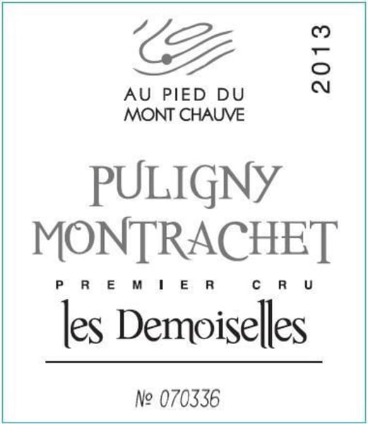 Rượu vang trằng M. Picard Au Pied du Mont Chauve Puligny Montrachet Les Demoiselles 2013