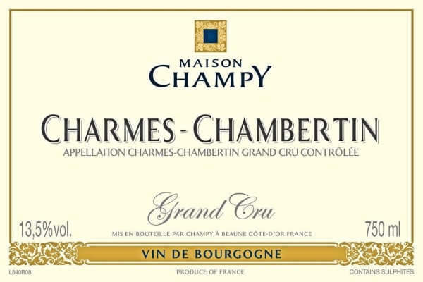 Rượu vang đỏ Maison Champy Charmes-Chambertin Grand Cru 2010