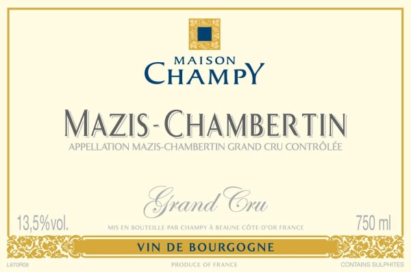 Rượu vang đỏ Maison Champy Mazis Chambertin Grand Cru 2009