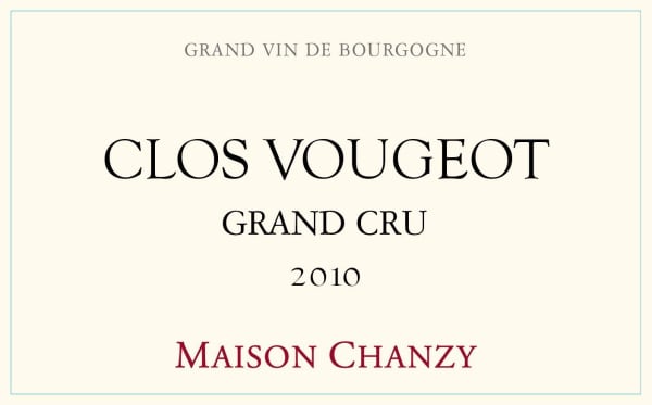 Rượu vang đỏ Maison Chanzy Clos de Vougeot Grand Cru 2010
