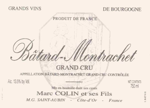 Rượu vang trằng Marc Colin Batard Montrachet Grand Cru 2005