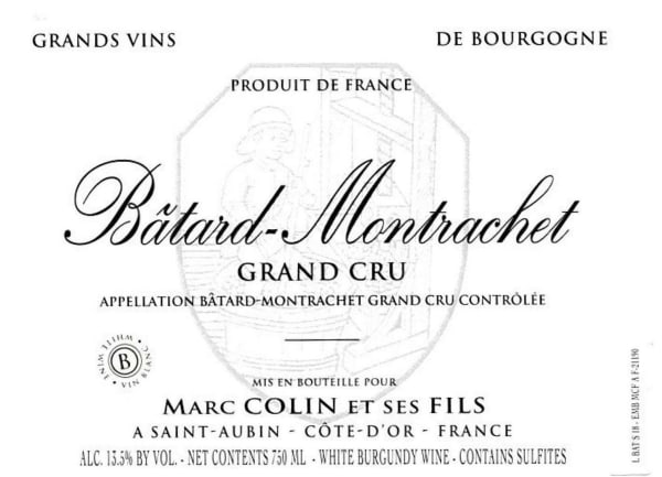 Rượu vang trằng Marc Colin Batard Montrachet Grand Cru 2019