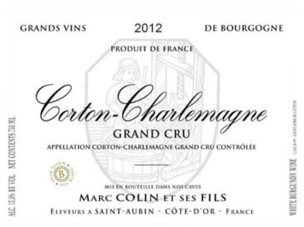 Rượu vang trằng Marc Colin Corton Charlemagne Grand Cru 2012