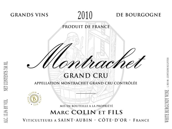 Rượu vang trằng Marc Colin Montrachet Grand Cru 2010