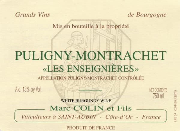 Rượu vang trằng Marc Colin Puligny-Montrachet Les Enseigneres 2018