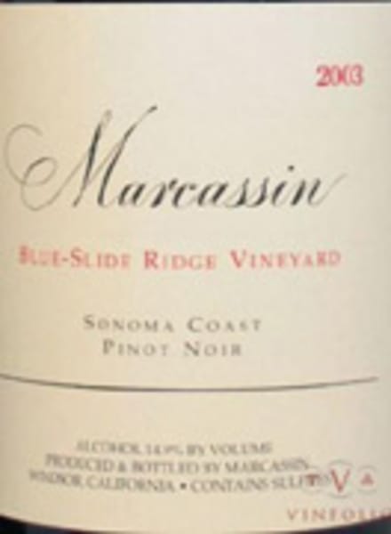 Rượu vang đỏ Marcassin Blue Slide Ridge Pinot Noir 2003