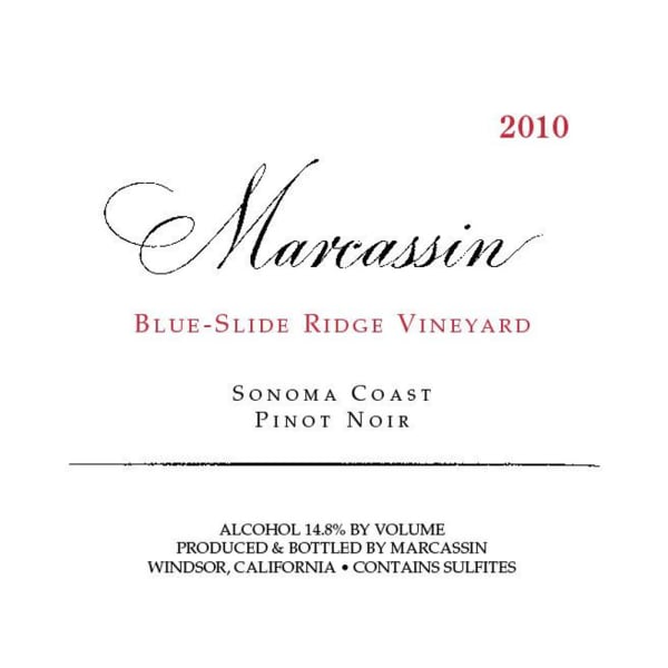 Rượu vang đỏ Marcassin Blue Slide Ridge Pinot Noir 2010