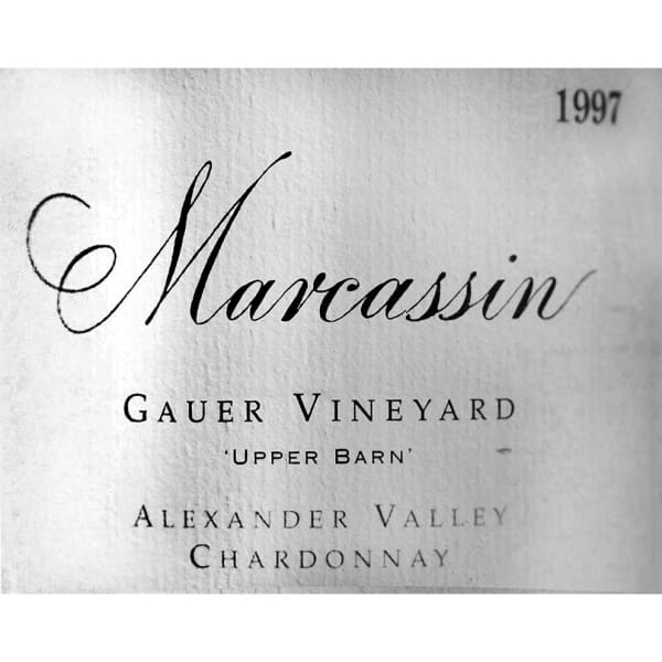 Rượu vang trằng Marcassin Gauer Vineyard Upper Barn Chardonnay (torn label) 1997